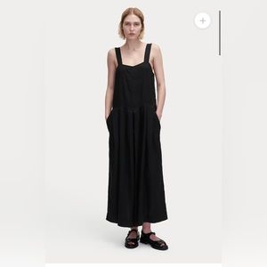 $495 Rachel Comey Wide Leg Jumpsuit in Black Cotton